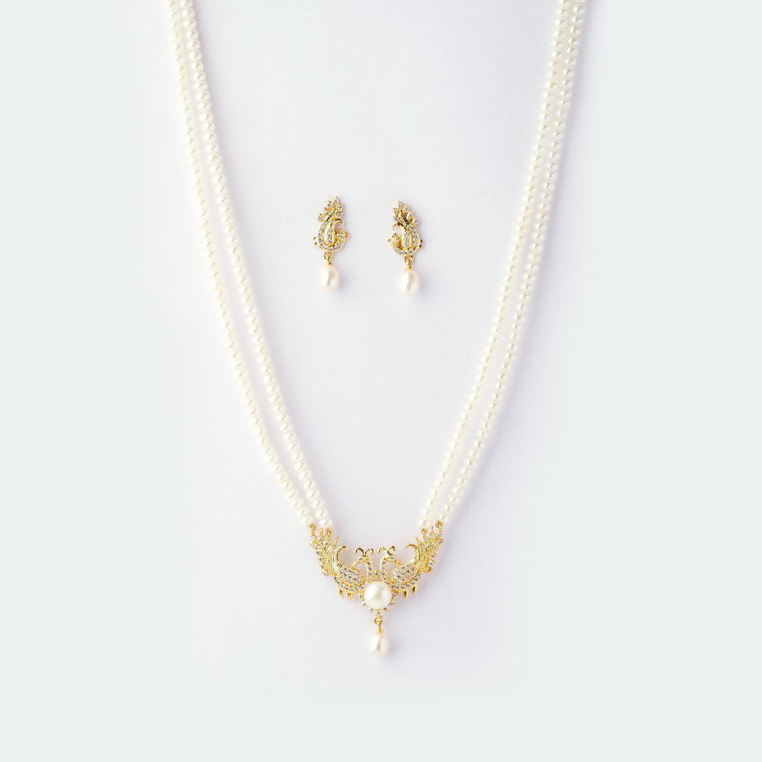 Peacock Real Pearl Necklace Set - Chandrani Pearls