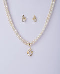 Peacock Stone Studded Pearl Necklace Set - Chandrani Pearls