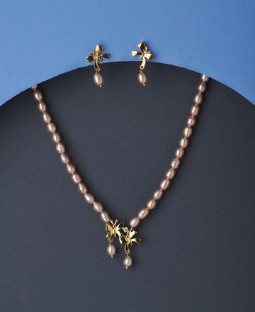 Pretty Butterfly Pearl Necklace Set - Chandrani Pearls