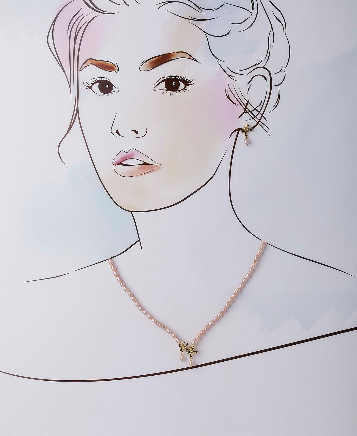 Pretty Butterfly Pearl Necklace Set - Chandrani Pearls