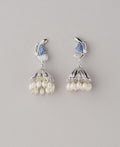 Pretty Butterfly Stone Studded Pearl Hang Jhumka - Chandrani Pearls