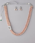 Pretty Floral Pearl Necklace Set - Chandrani Pearls