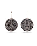 Pretty Oxidized Silver Earring - Chandrani Pearls
