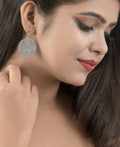 Pretty Oxidized Silver Earring - Chandrani Pearls