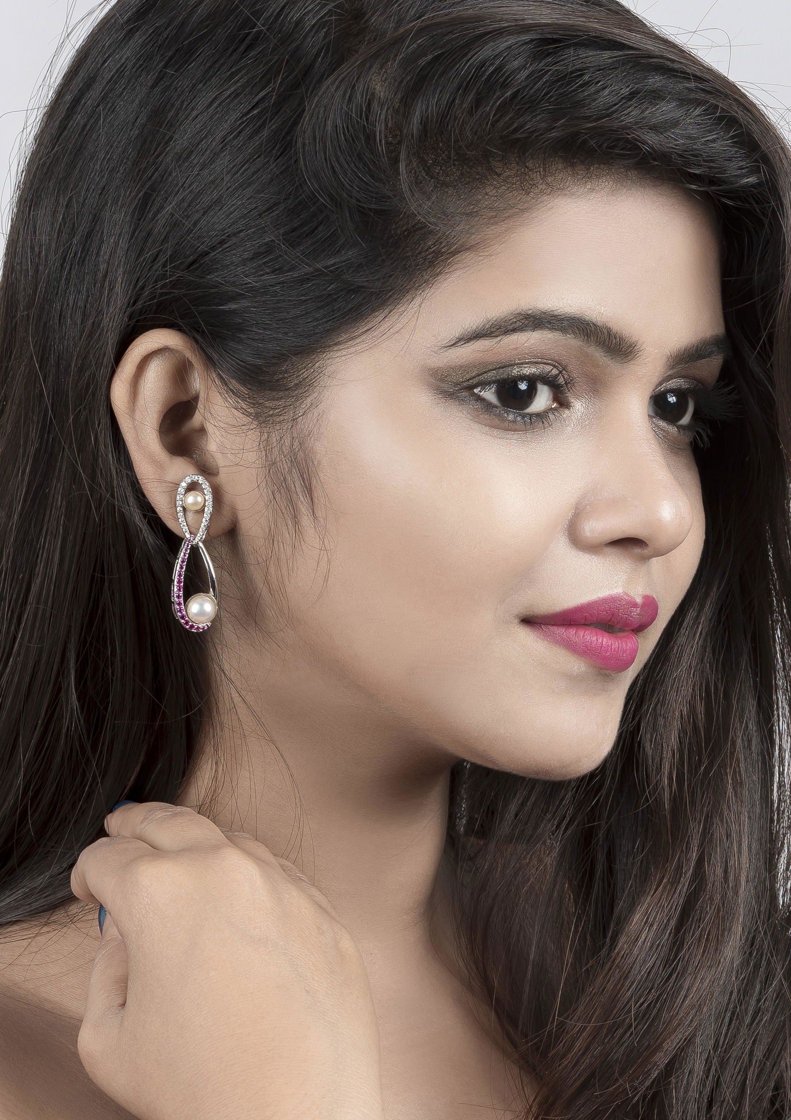 Pretty Pearl Hanging Earrings - Chandrani Pearls