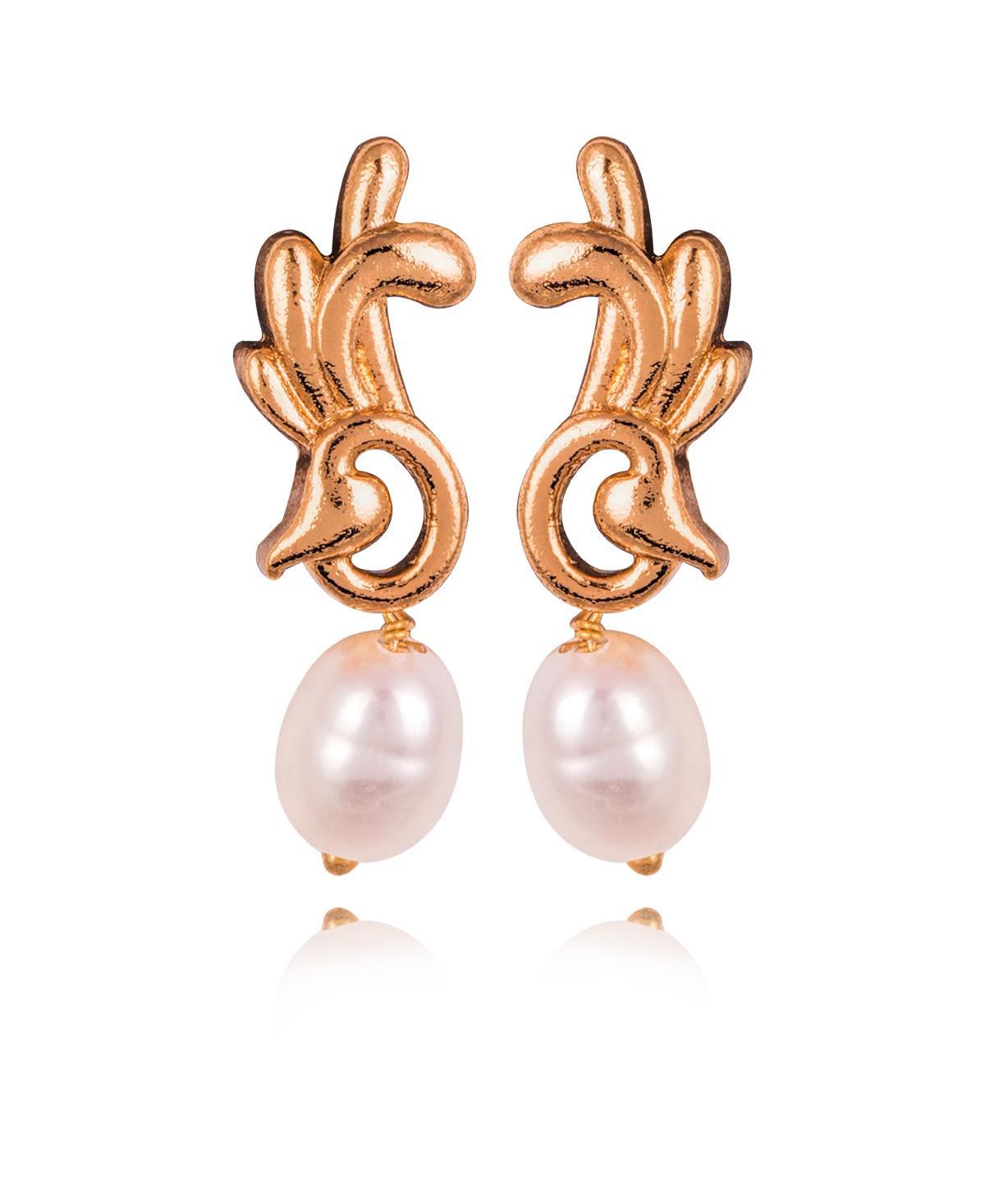Pretty Pearl Hanging Earrings - Chandrani Pearls