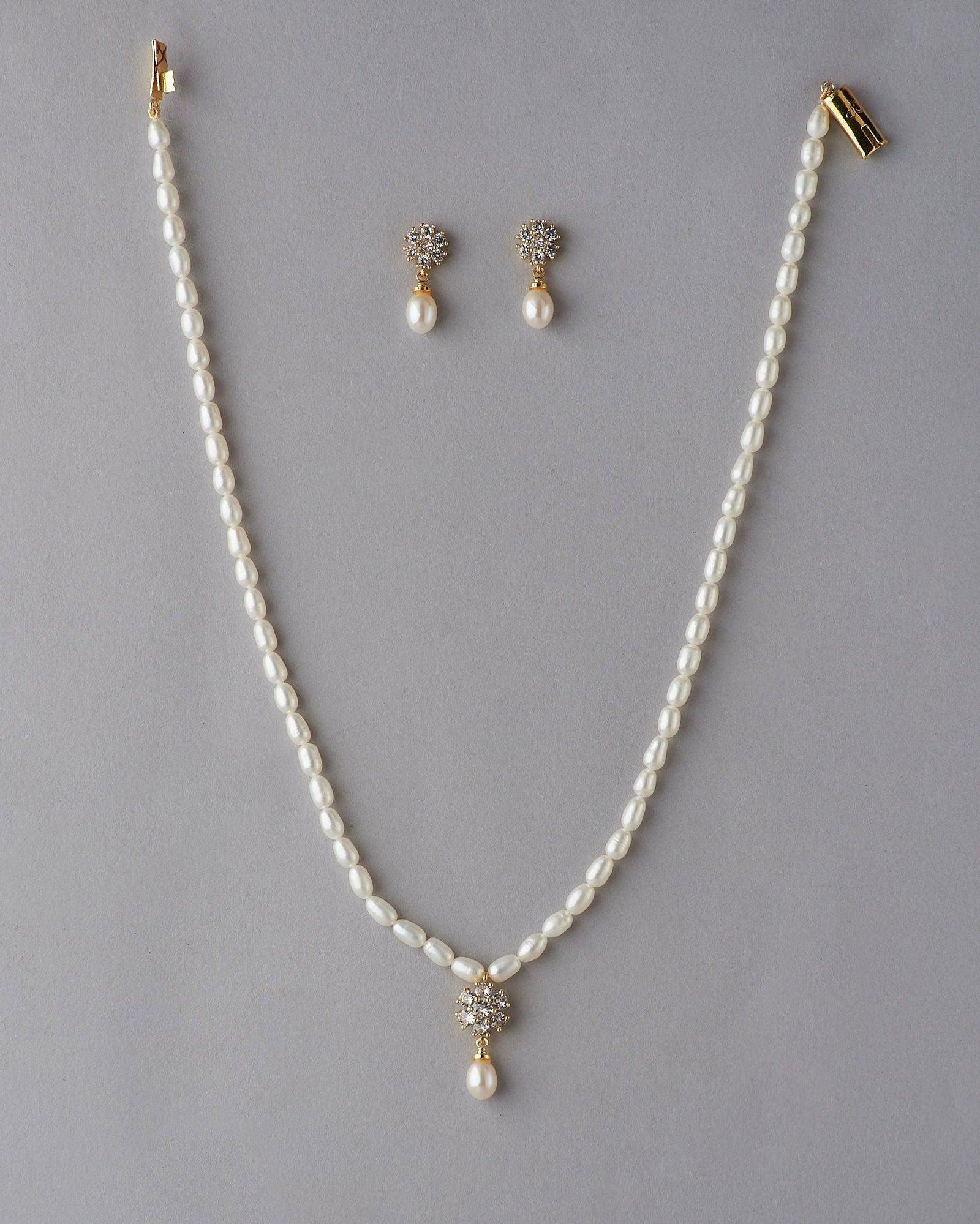 Pretty Pearl Necklace Set - Chandrani Pearls