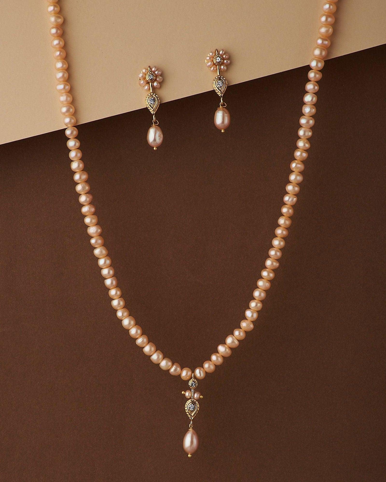 Pretty Pearl Necklace Set - Chandrani Pearls