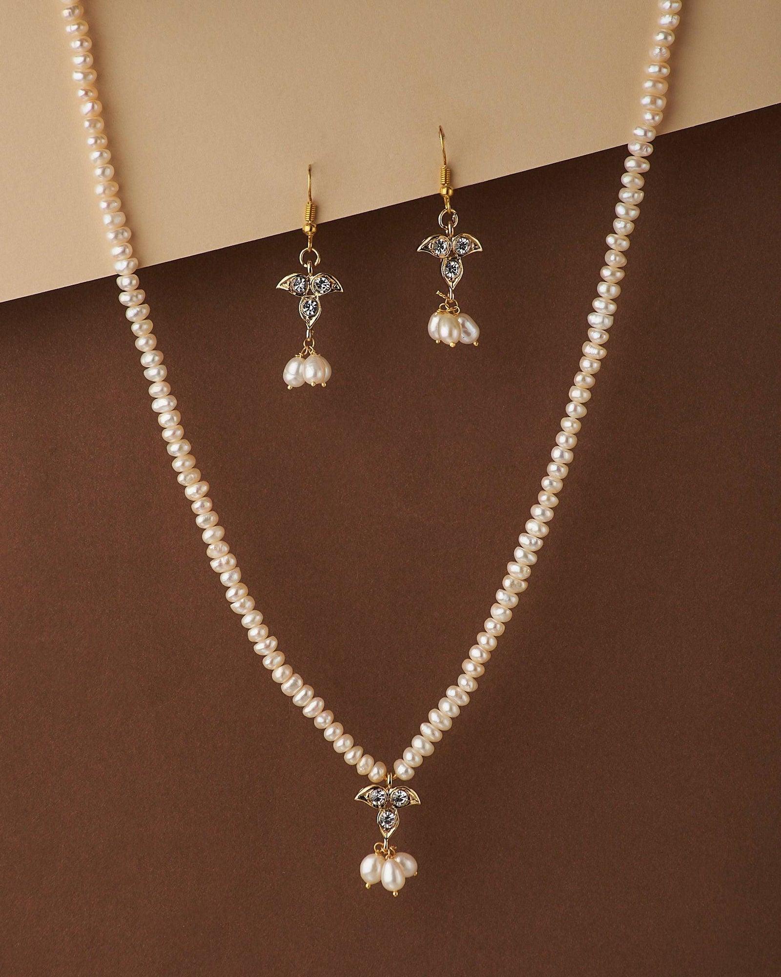 Pretty Pearl Necklace Set - Chandrani Pearls