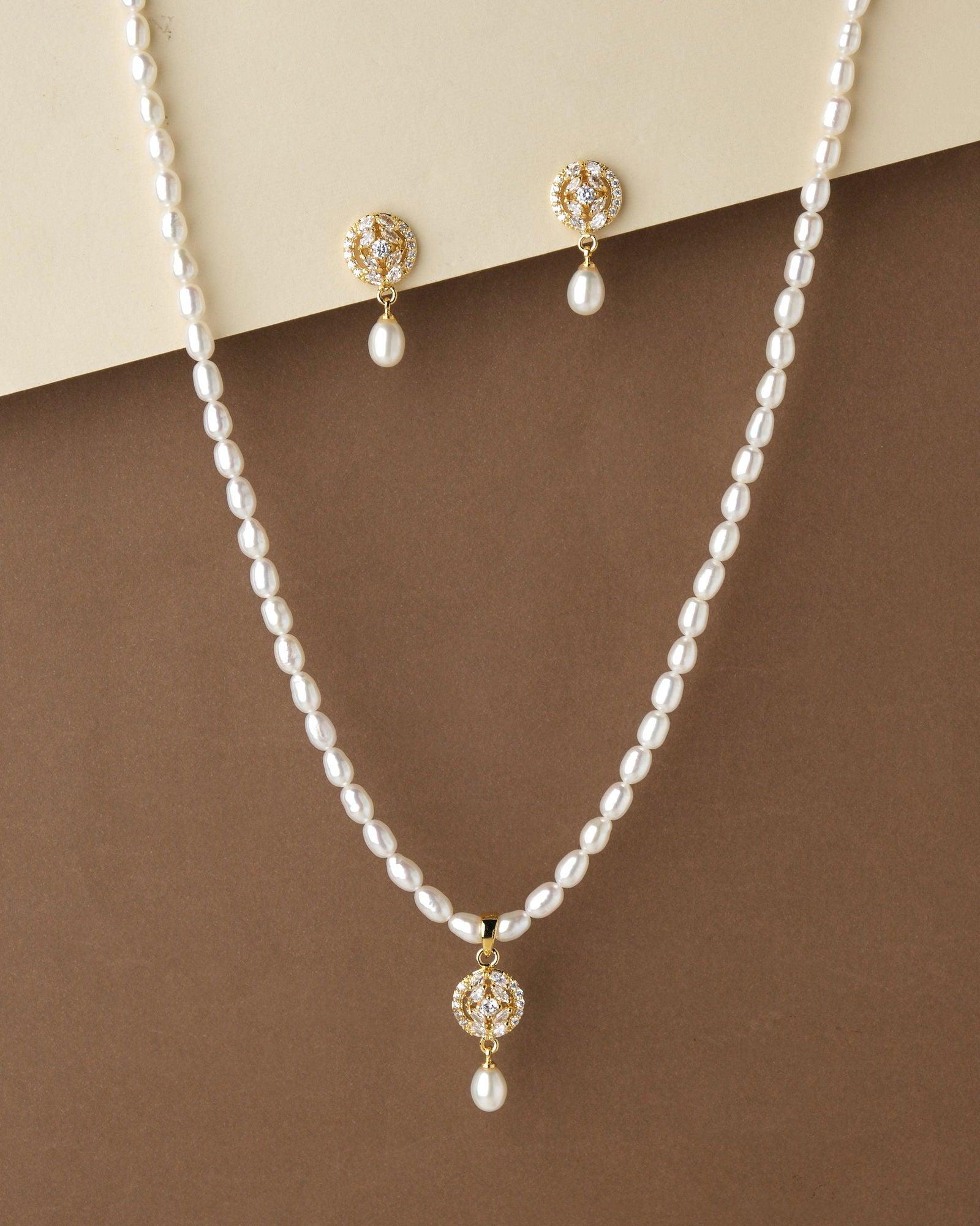 Pretty Pearl Necklace Set - Chandrani Pearls