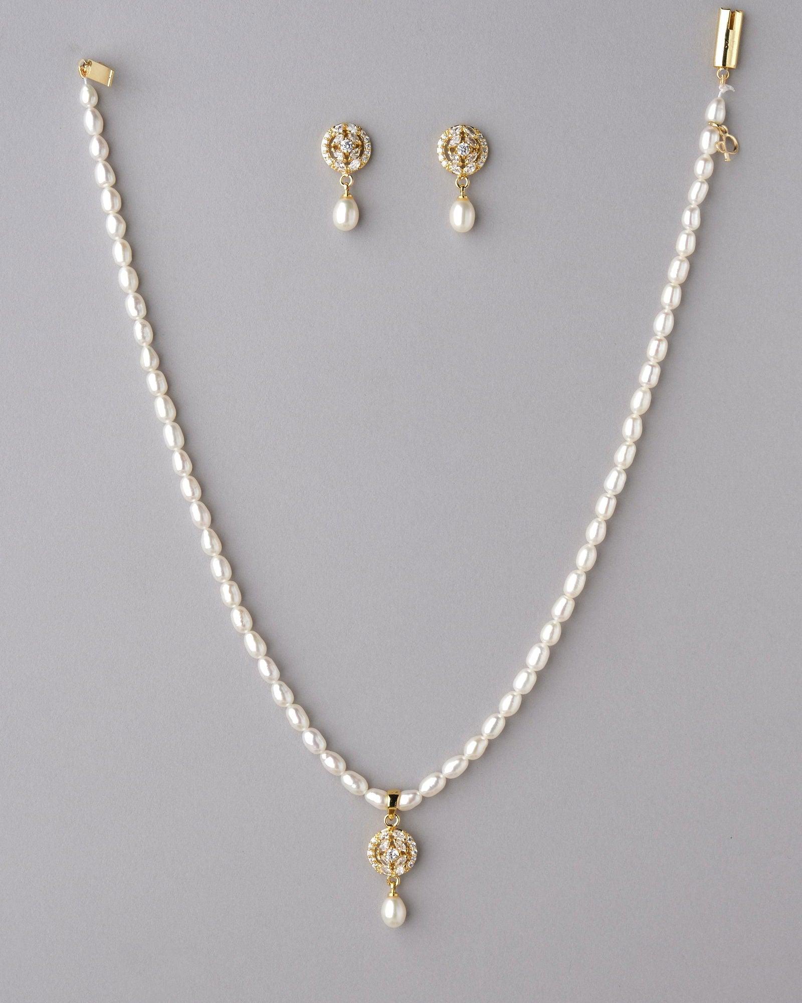 Pretty Pearl Necklace Set - Chandrani Pearls