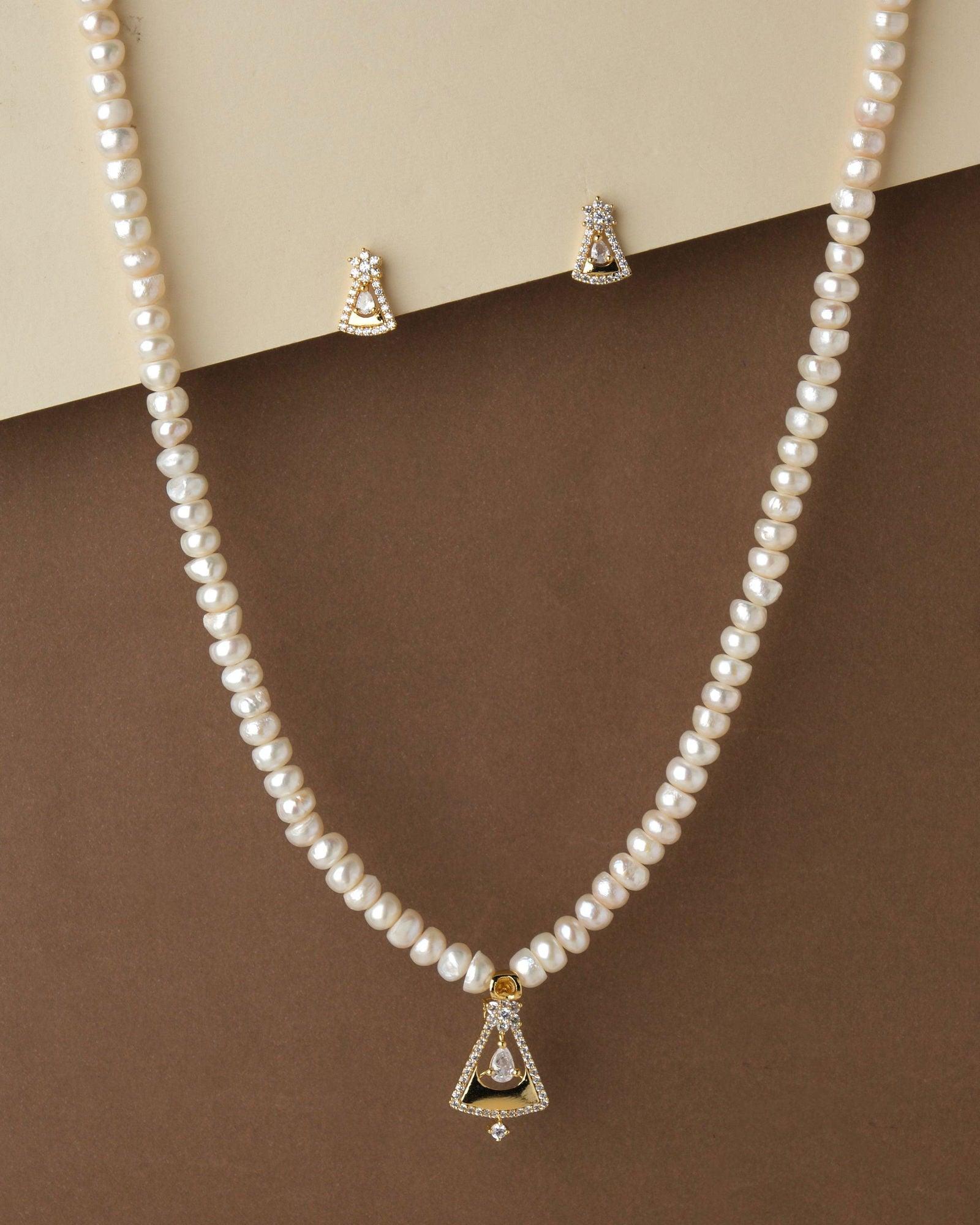 Pretty Pearl Necklace Set - Chandrani Pearls