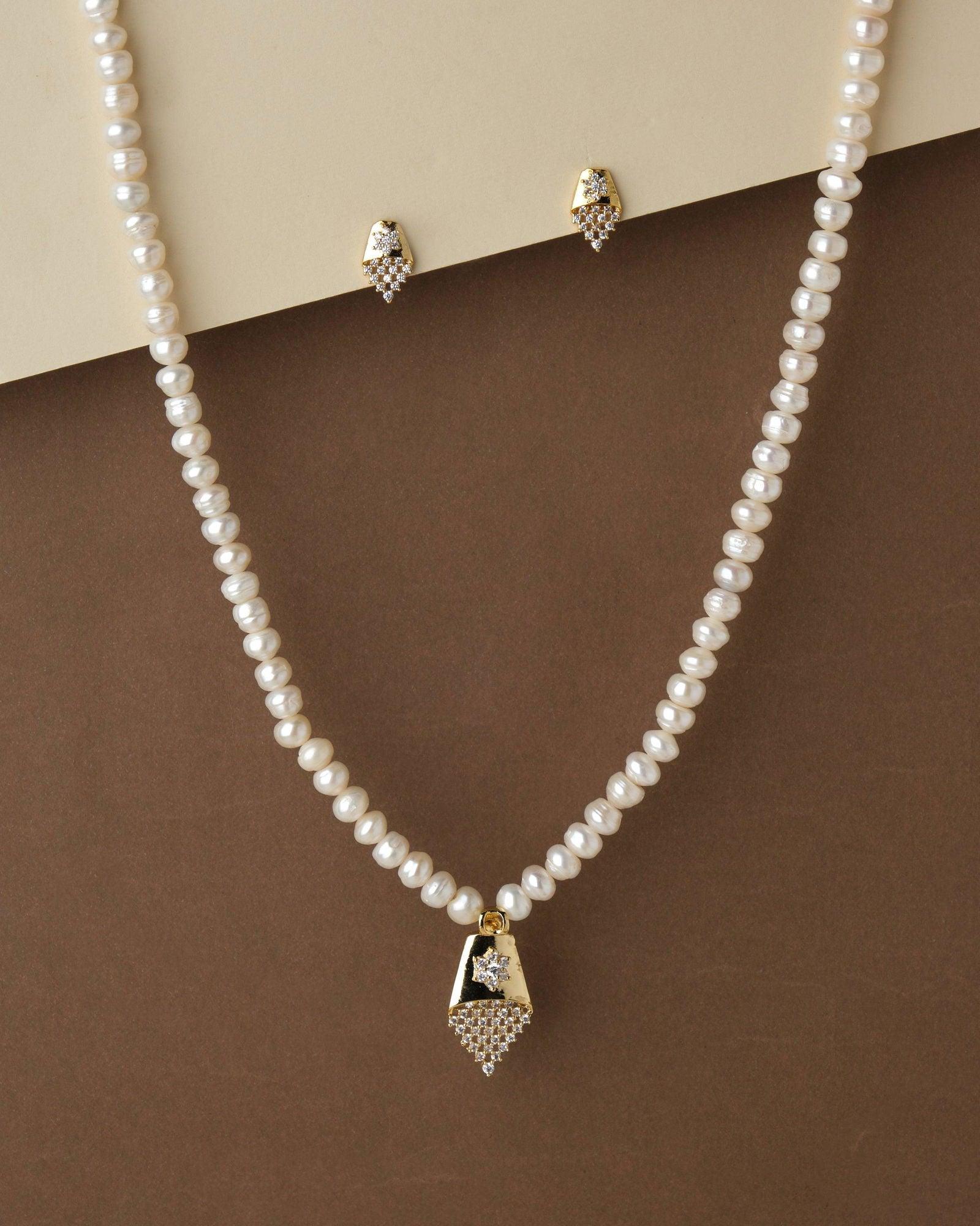 Pretty Pearl Necklace Set - Chandrani Pearls