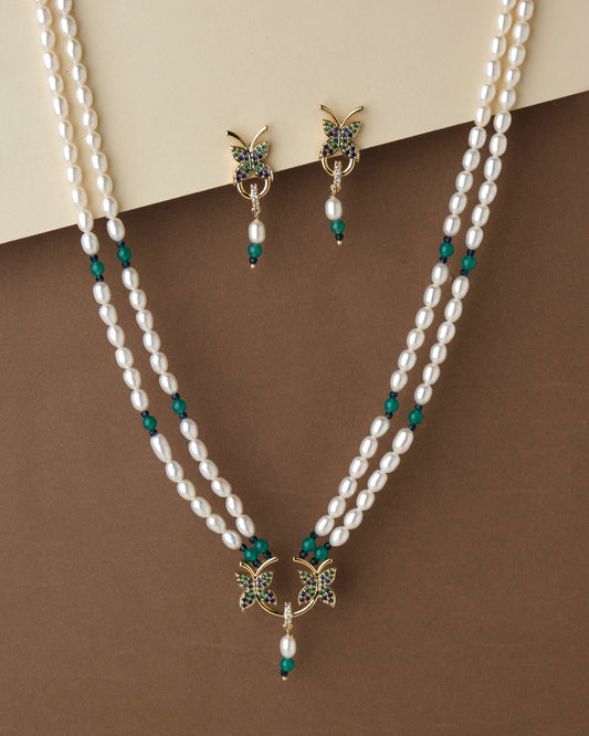 Pretty Pearl Necklace Set - Chandrani Pearls