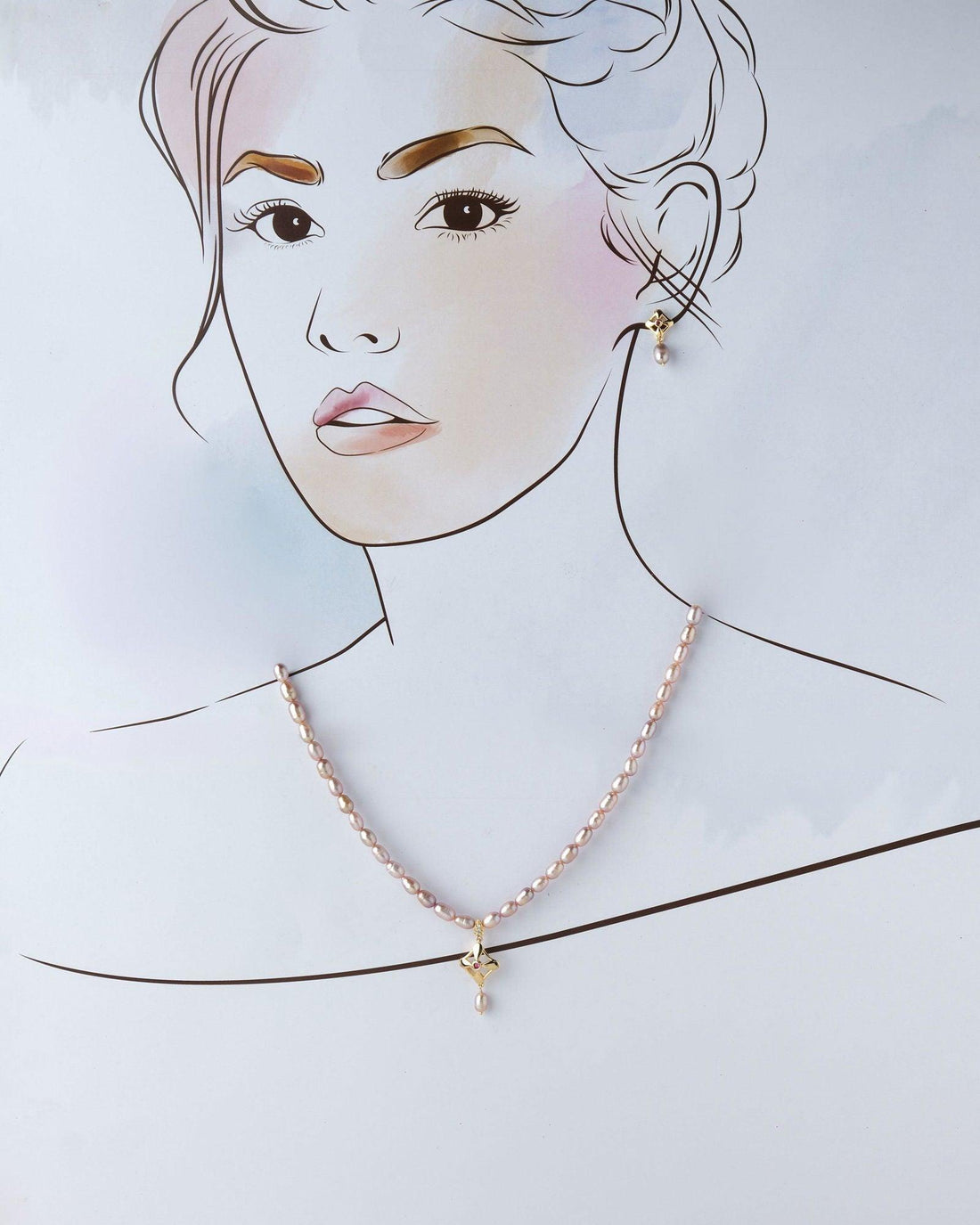 Pretty Pearl Necklace Set - Chandrani Pearls