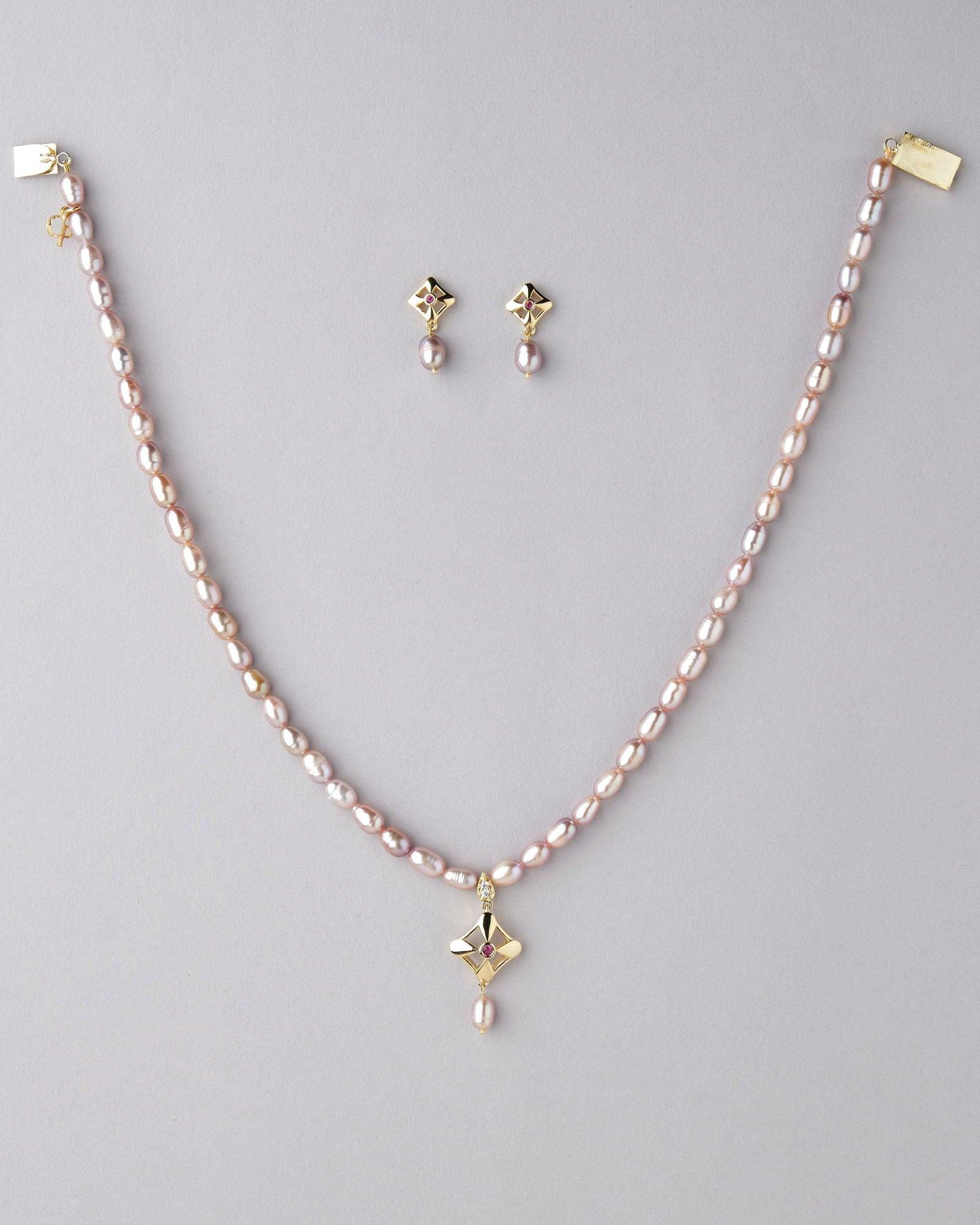 Pretty Pearl Necklace Set - Chandrani Pearls