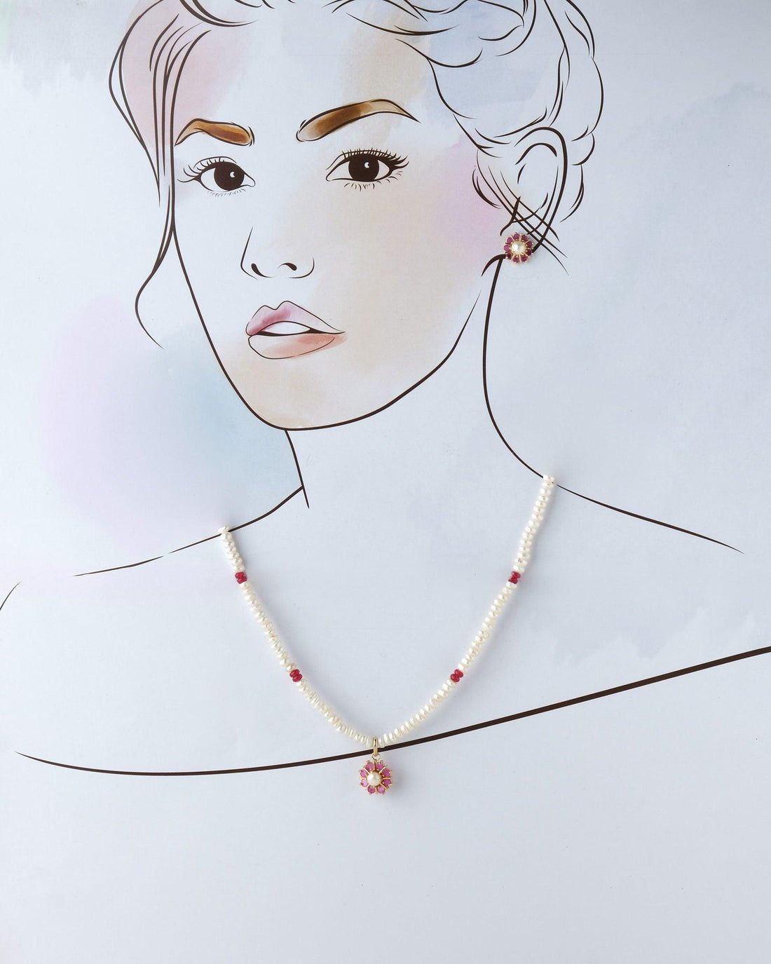 Pretty Pearl Necklace Set - Chandrani Pearls