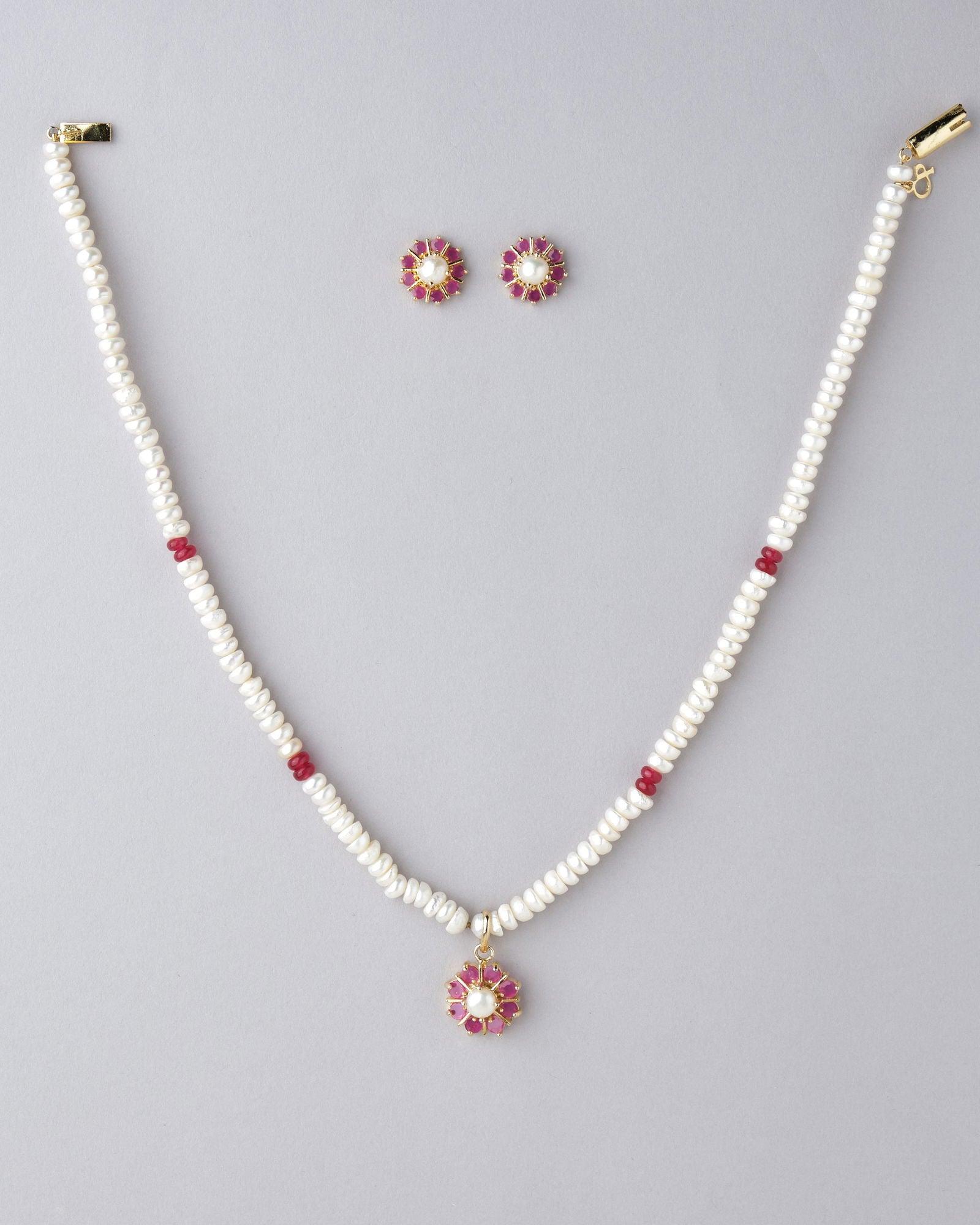 Pretty Pearl Necklace Set - Chandrani Pearls