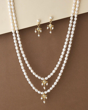 Pretty Pearl Necklace Set - Chandrani Pearls