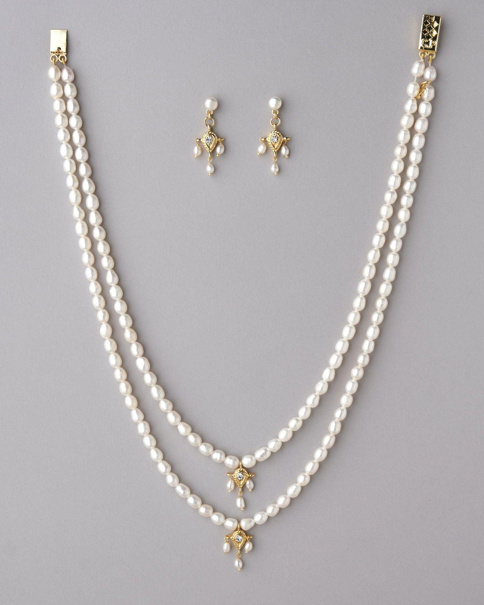 Pretty Pearl Necklace Set - Chandrani Pearls