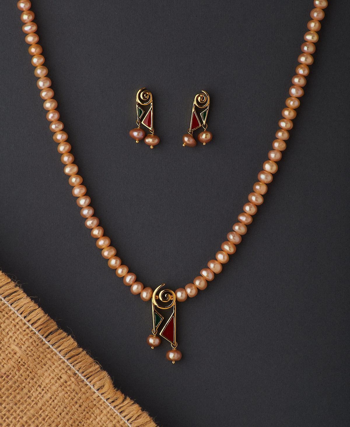 Pretty Pearl Necklace Set - Chandrani Pearls