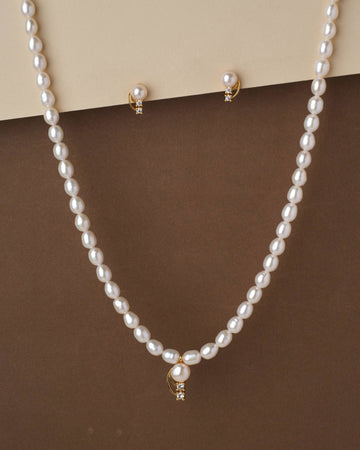 Pretty Pearl Necklace Set - Chandrani Pearls