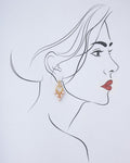 Pretty Pearl & Stone Hang Earring - Chandrani Pearls