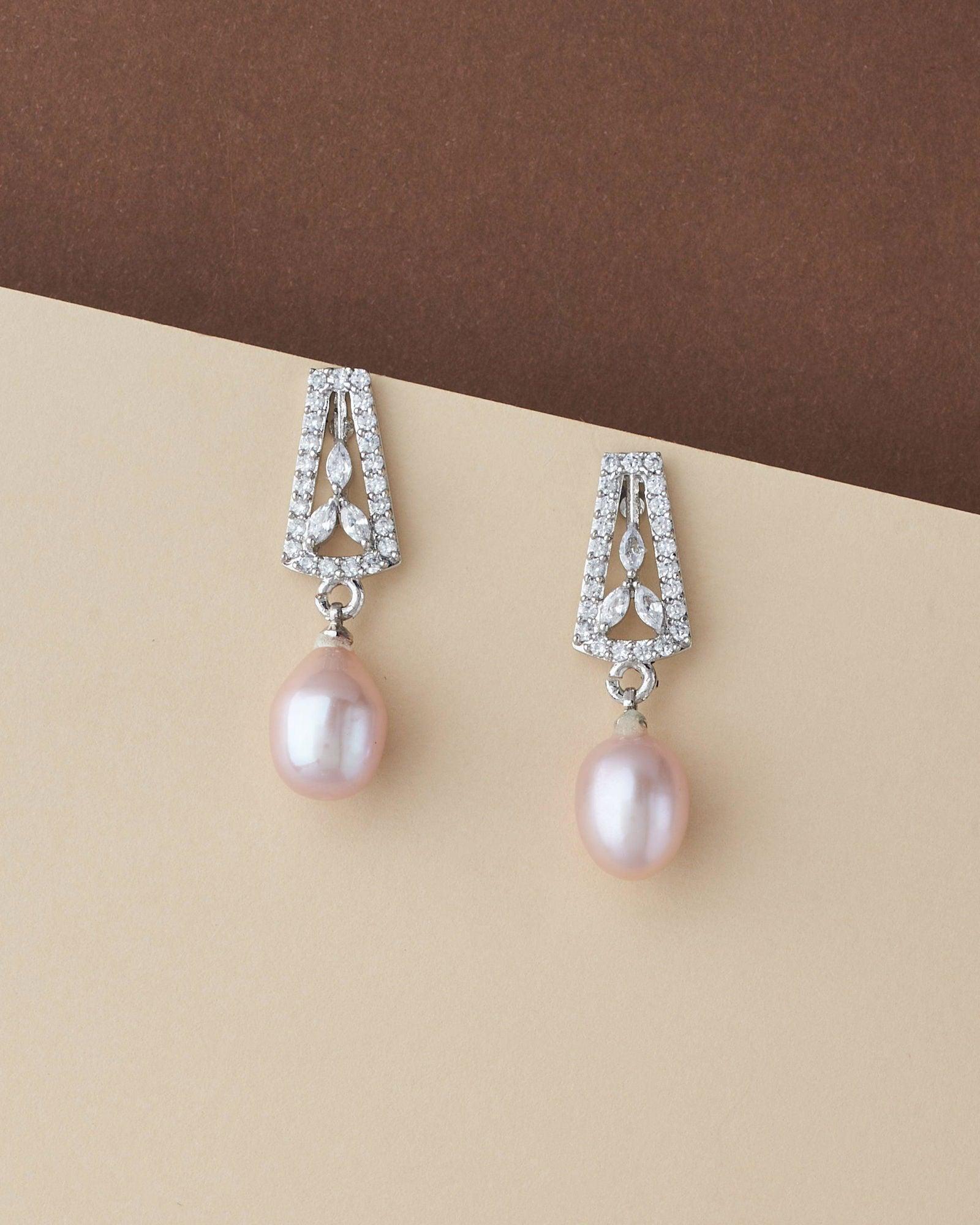 Pretty Pink Pearl Hang Earring - Chandrani Pearls