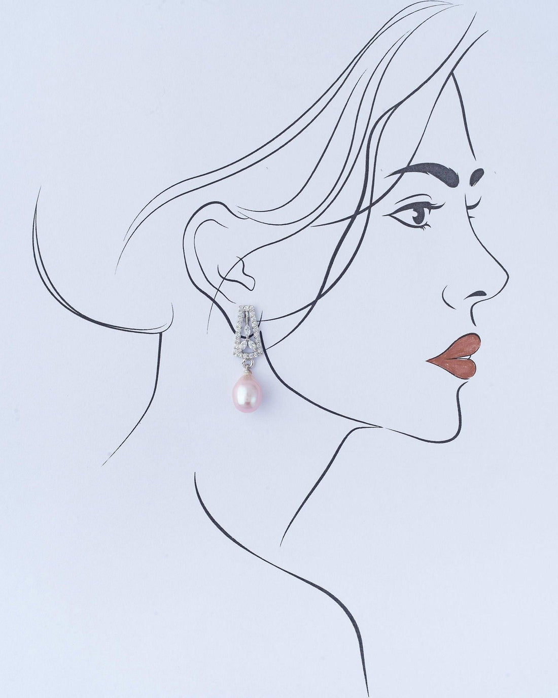 Pretty Pink Pearl Hang Earring - Chandrani Pearls