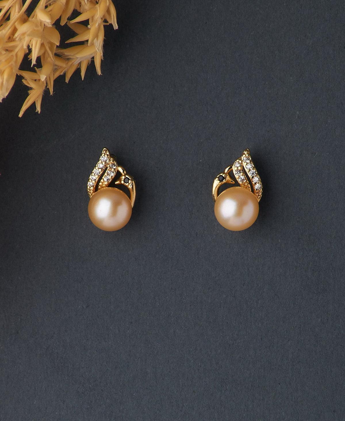 Pretty Pink Pearl Stud Earring - Chandrani Pearls