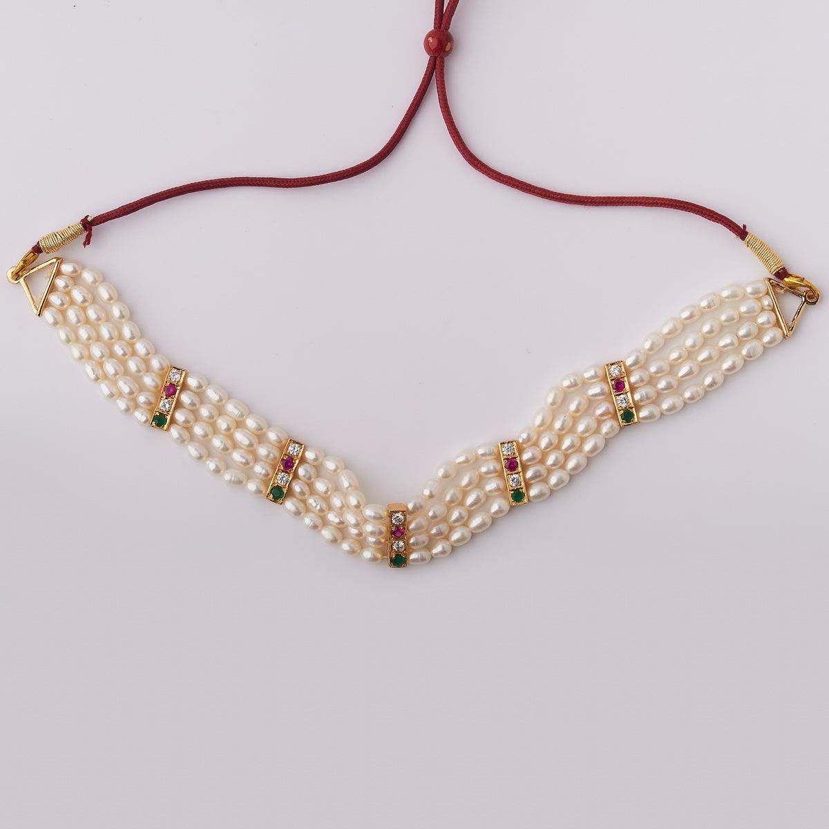 Pretty Real Pearl Choker Necklace - Chandrani Pearls