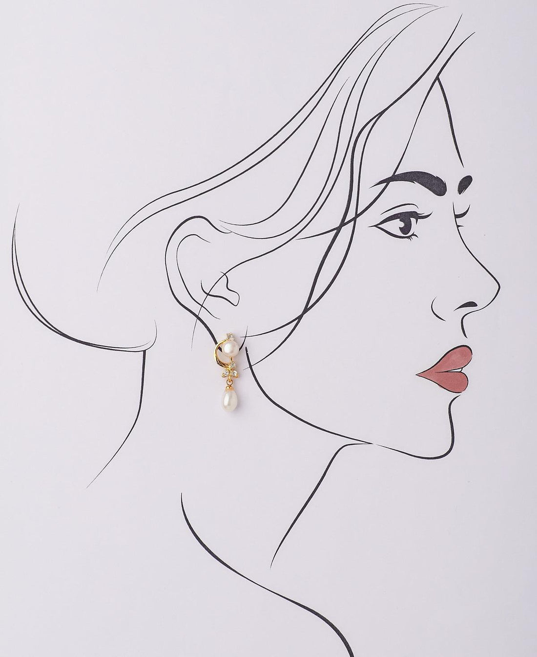 Pretty Real Pearl Hanging Earring - Chandrani Pearls