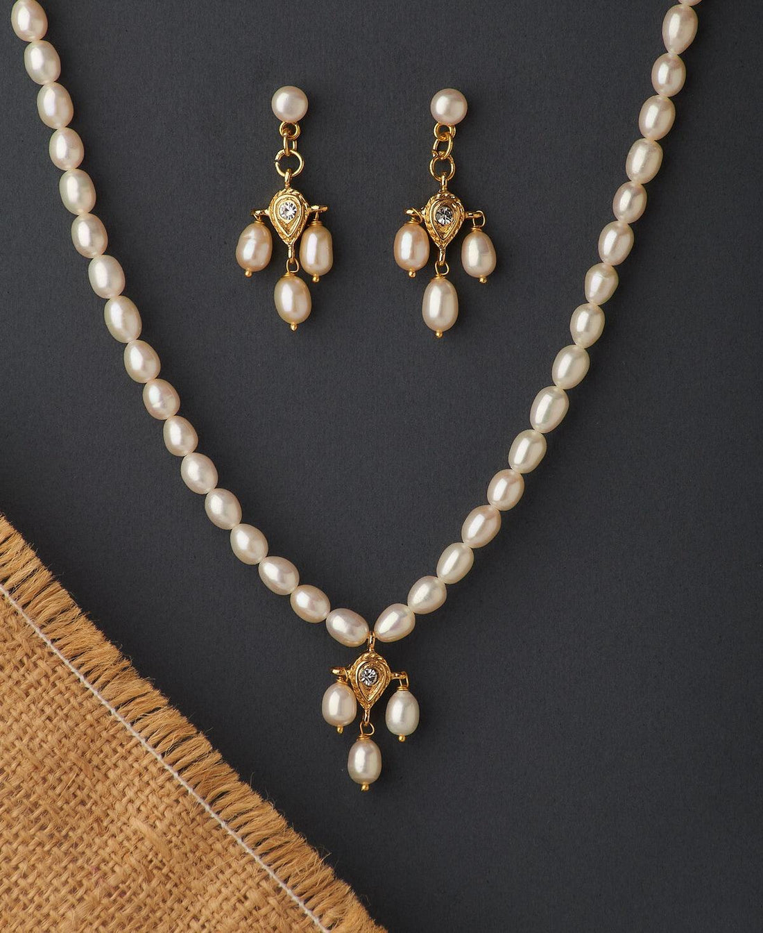Pretty Real Pearl Necklace Set - Chandrani Pearls