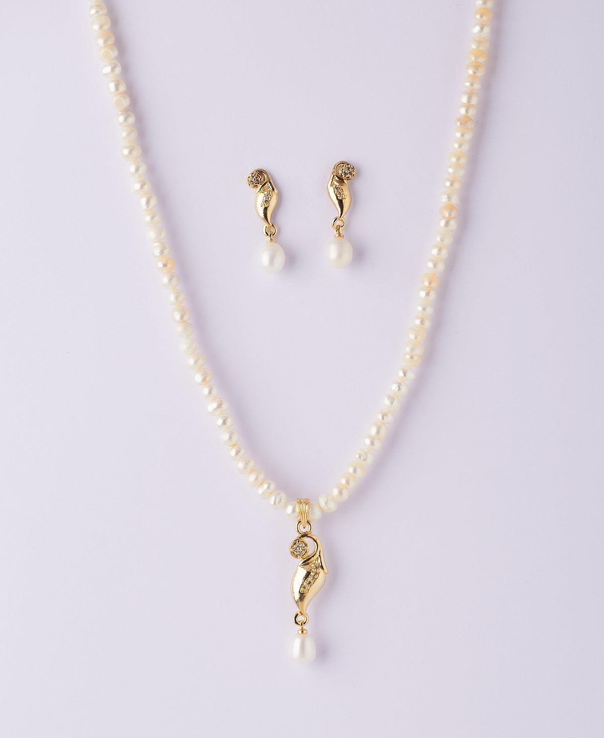 Pretty Real Pearl Necklace Set - Chandrani Pearls