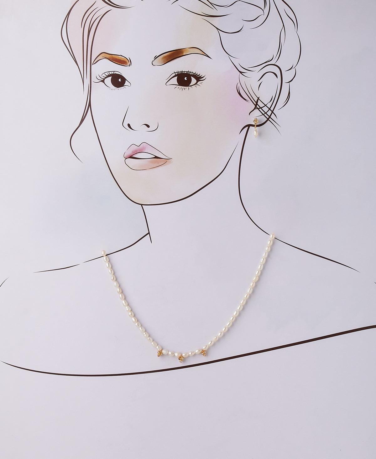 Pretty Real Pearl Necklace Set - Chandrani Pearls