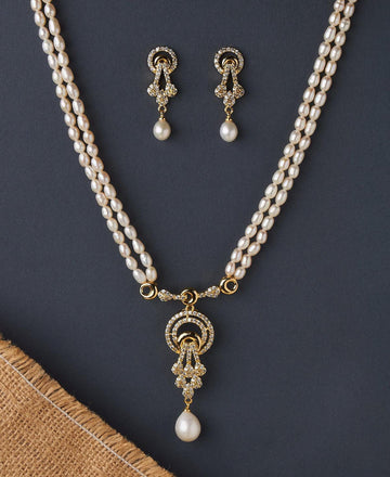 Pretty Real Pearl Necklace Set - Chandrani Pearls