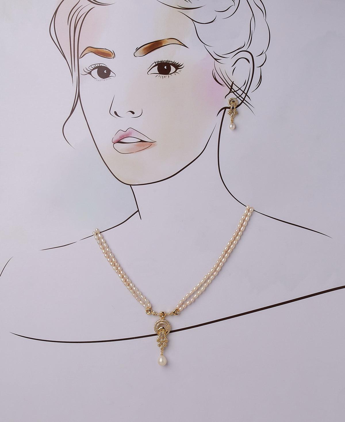 Pretty Real Pearl Necklace Set - Chandrani Pearls