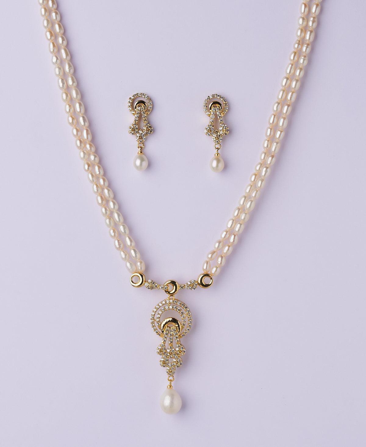 Pretty Real Pearl Necklace Set - Chandrani Pearls
