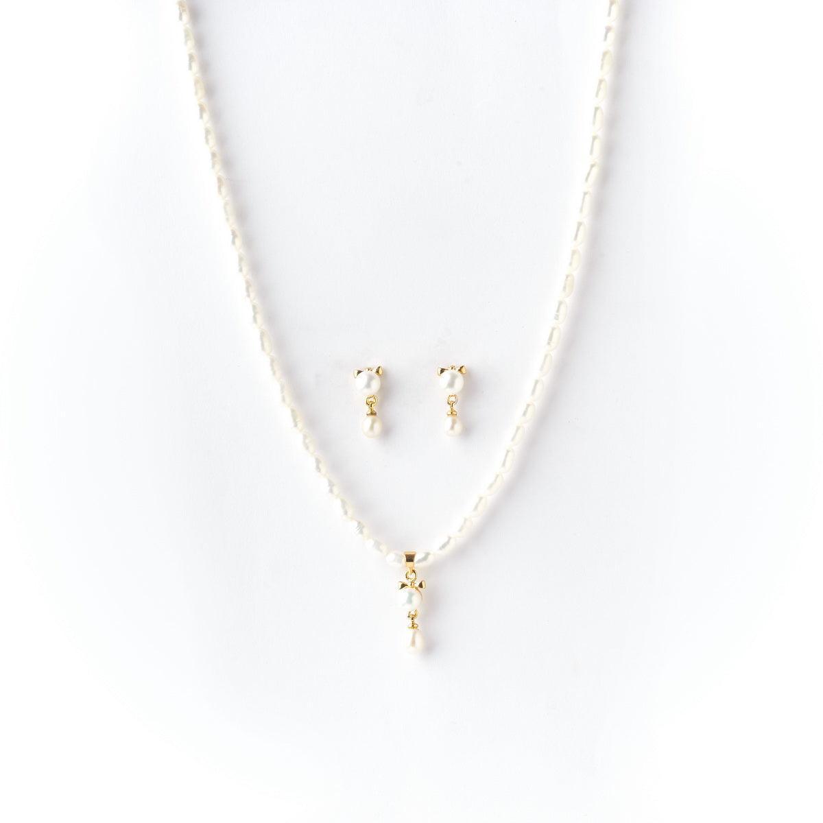 Pretty Real Pearl Necklace Set - Chandrani Pearls