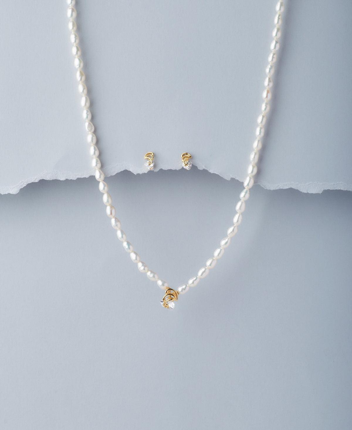 Pretty Real Pearl Necklace Set - Chandrani Pearls