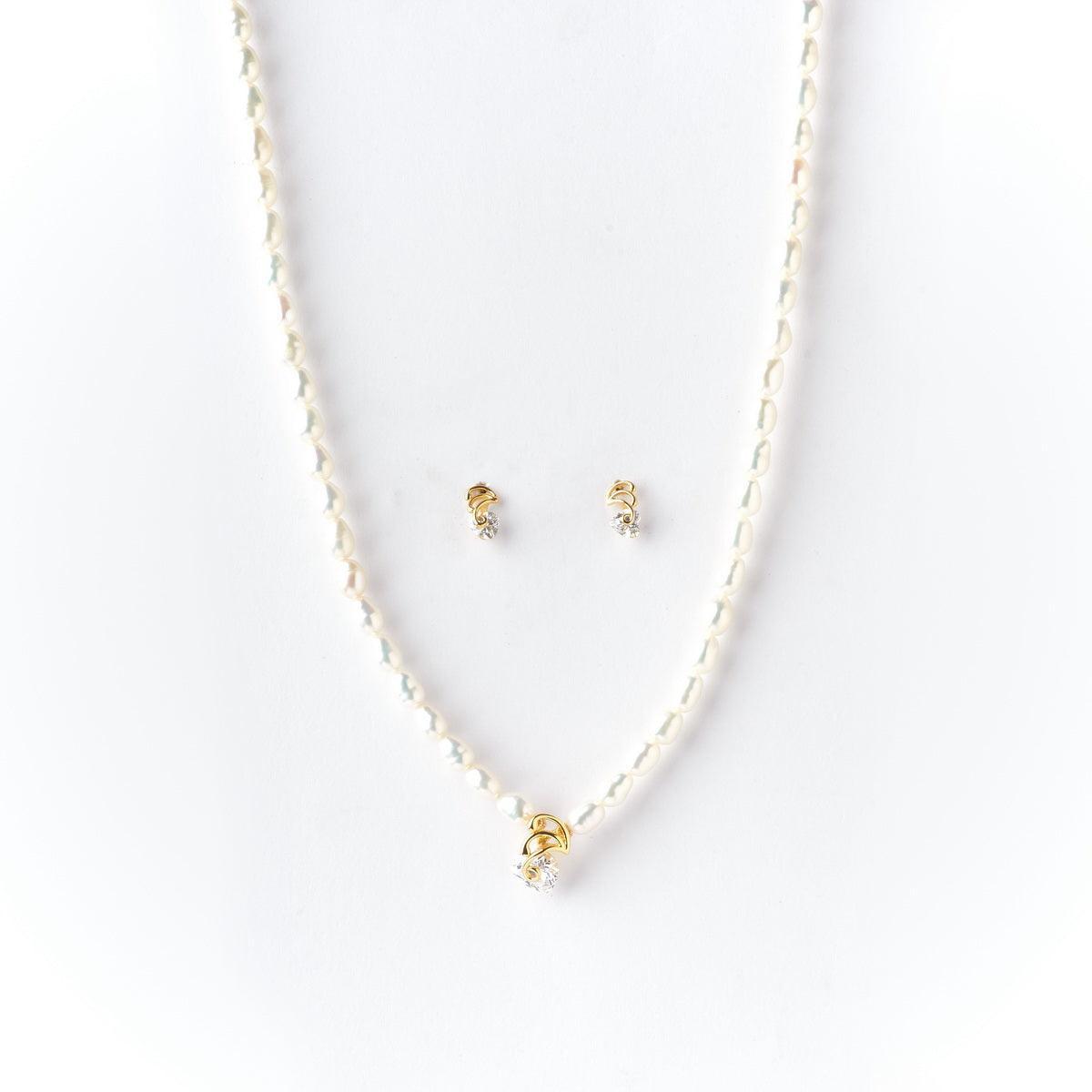 Pretty Real Pearl Necklace Set - Chandrani Pearls