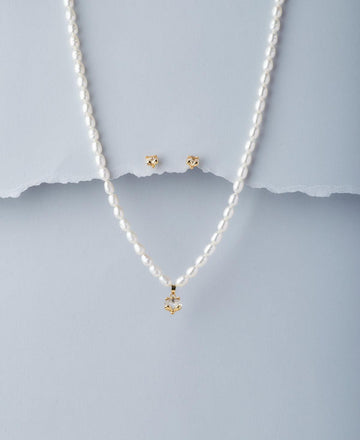 Pretty Real Pearl Necklace Set - Chandrani Pearls
