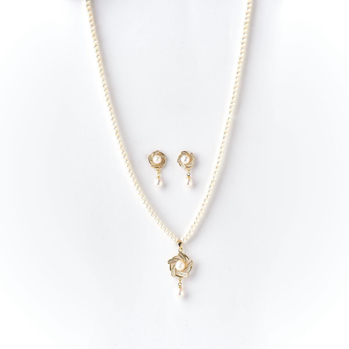 Pretty Real Pearl Necklace Set - Chandrani Pearls