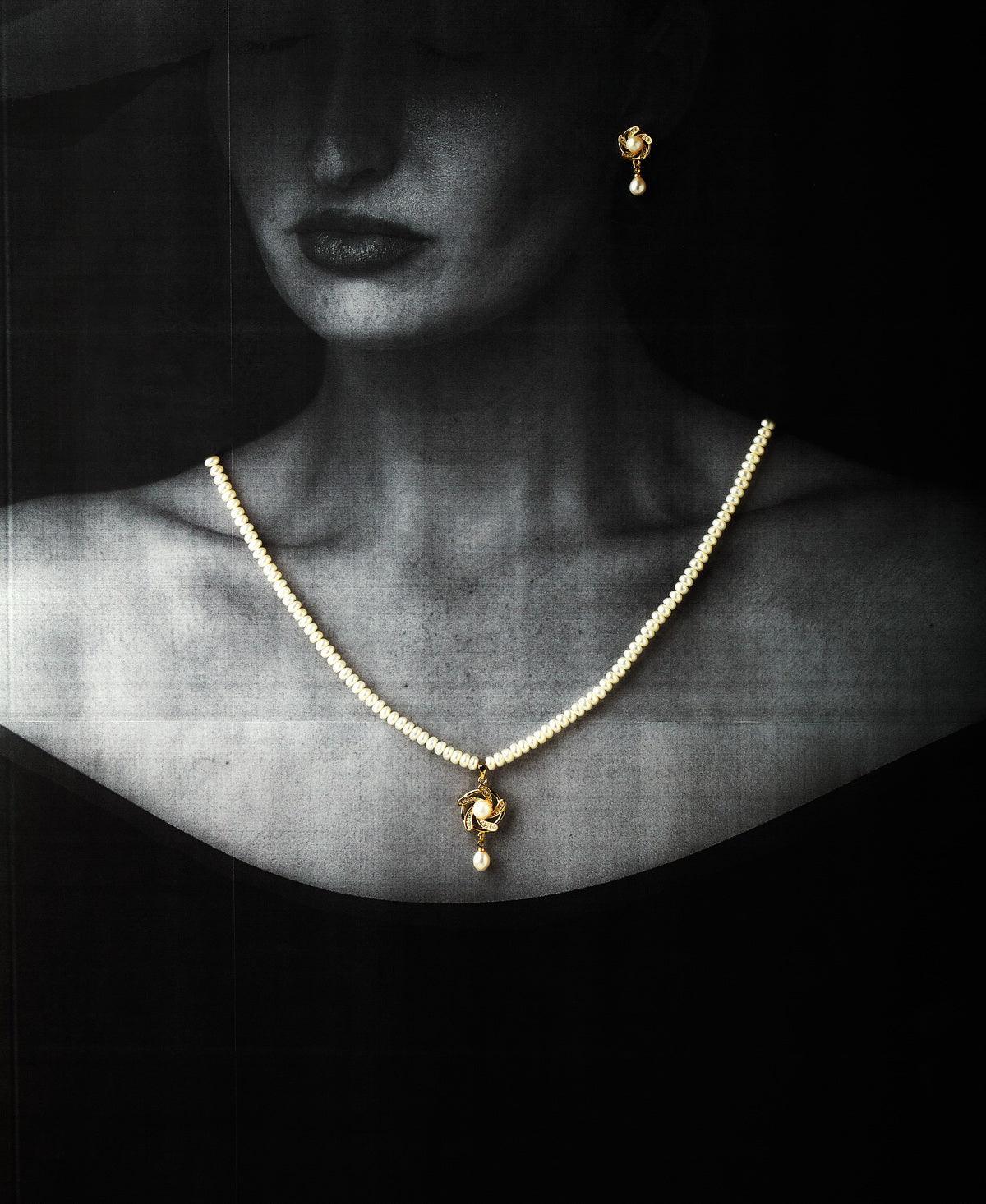 Pretty Real Pearl Necklace Set - Chandrani Pearls