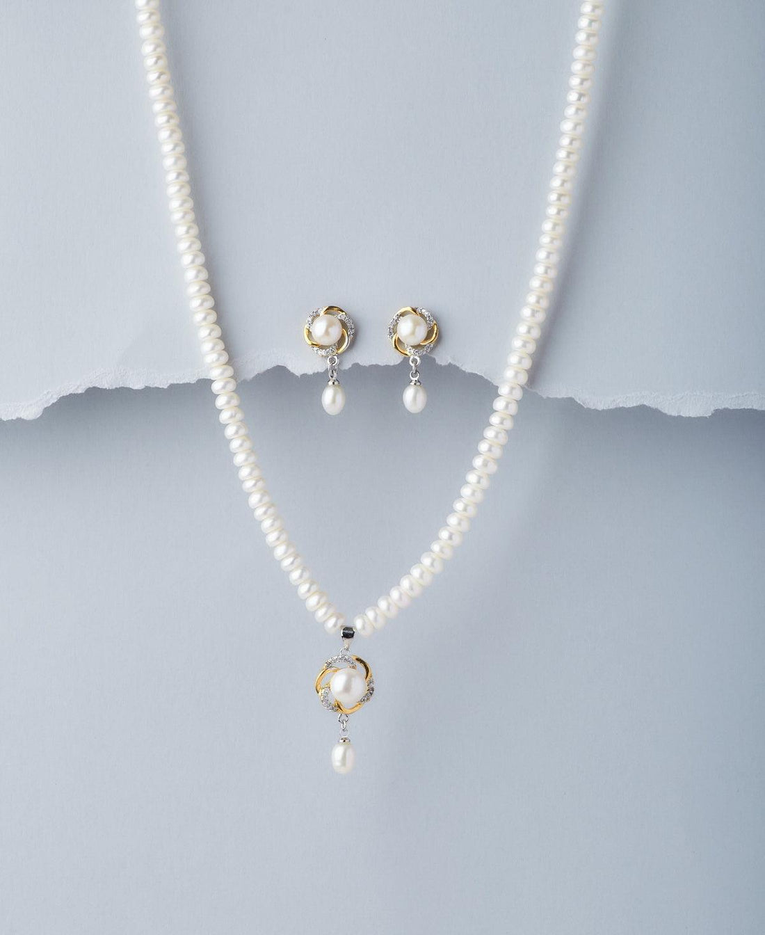 Pretty Real Pearl Necklace Set - Chandrani Pearls