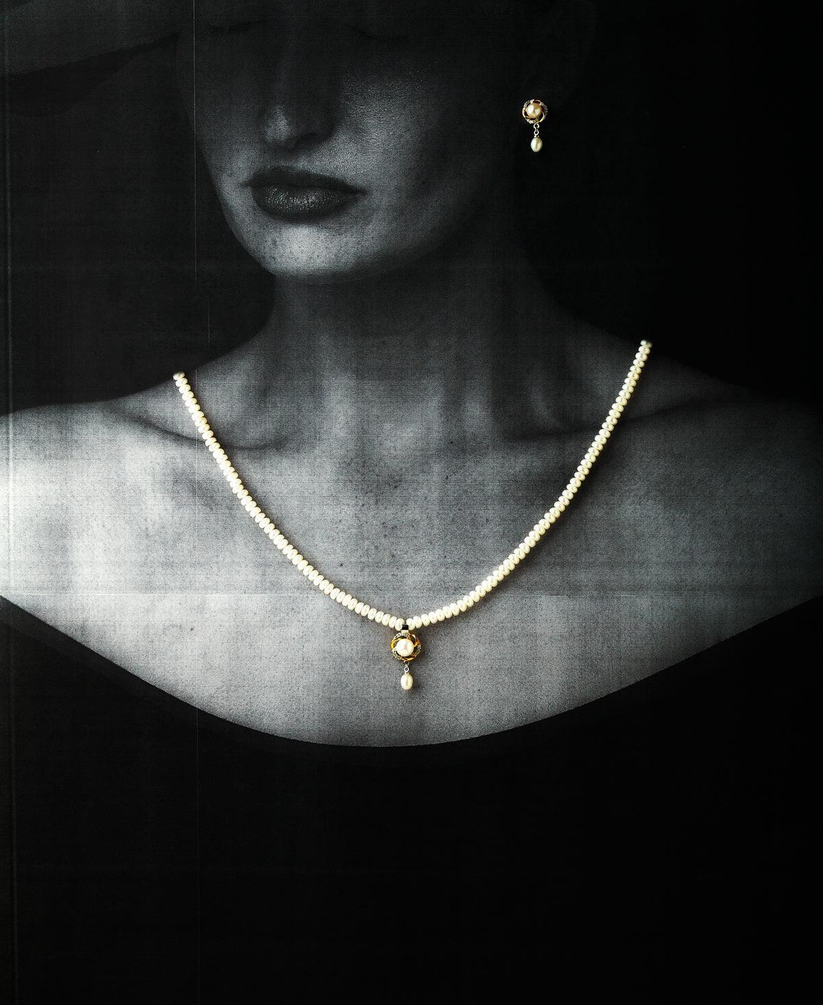 Pretty Real Pearl Necklace Set - Chandrani Pearls