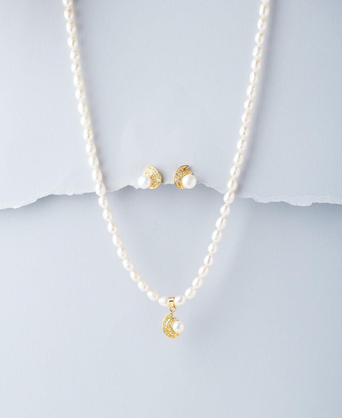 Pretty Real Pearl Necklace Set - Chandrani Pearls