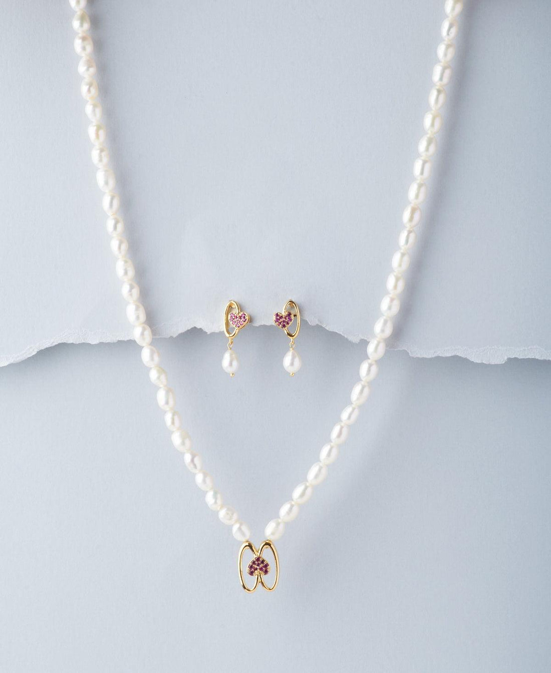 Pretty Real Pearl Necklace Set - Chandrani Pearls