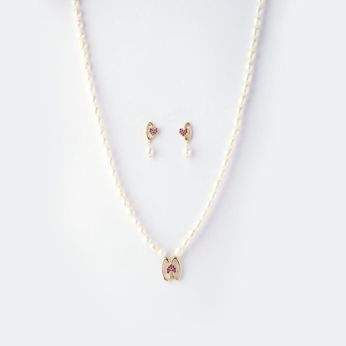 Pretty Real Pearl Necklace Set - Chandrani Pearls