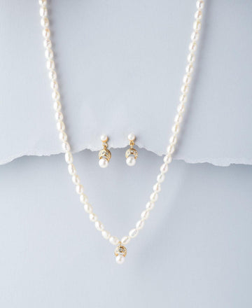Pretty Real Pearl Necklace Set - Chandrani Pearls